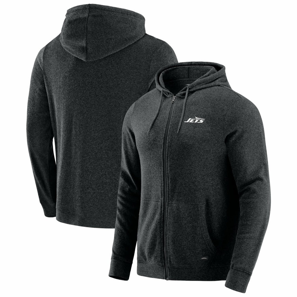 New York Jets J. Palmer Players Lounge Tri-Blend Full-Zip Hoodie - Dark Heather Gray outlet