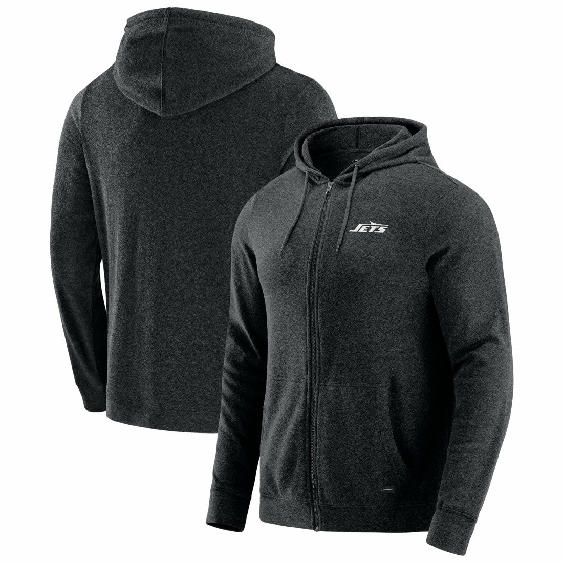 New York Jets J. Palmer Players Lounge Tri-Blend Full-Zip Hoodie - Dark Heather Gray outlet