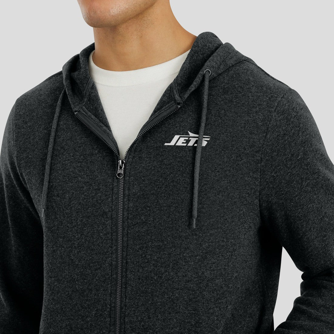 New York Jets J. Palmer Players Lounge Tri-Blend Full-Zip Hoodie - Dark Heather Gray outlet