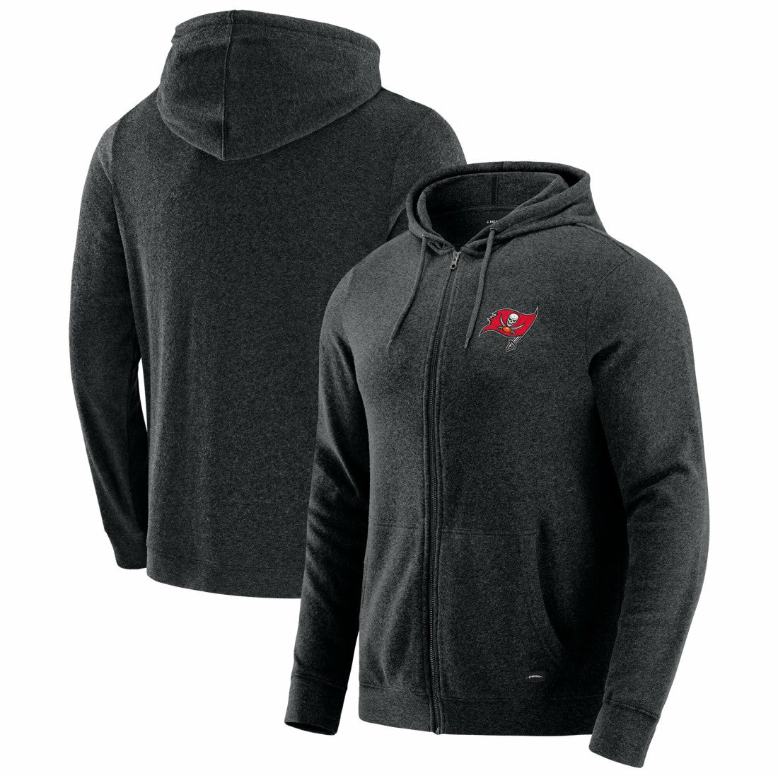 Tampa Bay Buccaneers J. Palmer Players Lounge Tri-Blend Full-Zip Hoodie - Dark Heather Gray on sale