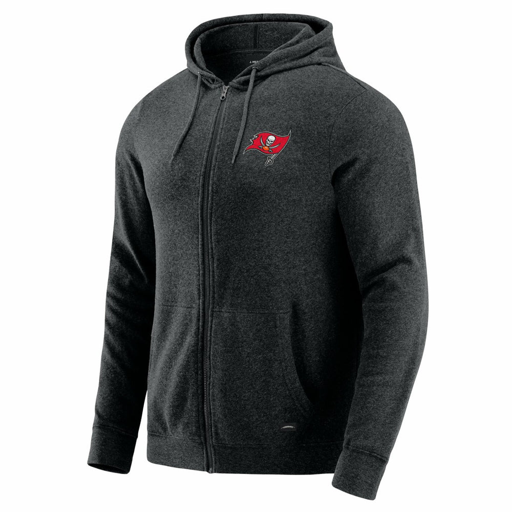 Tampa Bay Buccaneers J. Palmer Players Lounge Tri-Blend Full-Zip Hoodie - Dark Heather Gray on sale