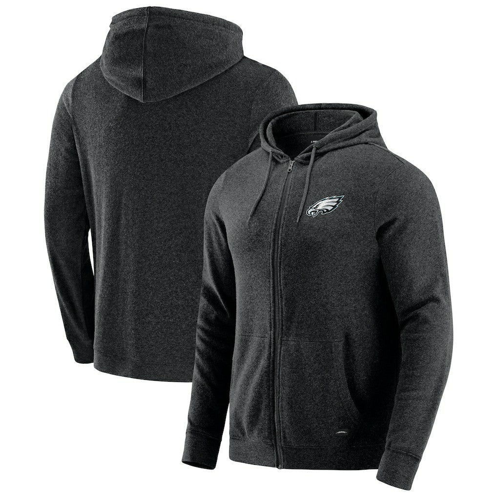 Philadelphia Eagles J. Palmer Players Lounge Tri-Blend Full-Zip Hoodie - Dark Heather Gray discount