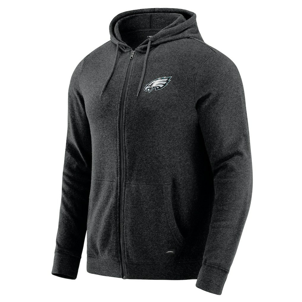 Philadelphia Eagles J. Palmer Players Lounge Tri-Blend Full-Zip Hoodie - Dark Heather Gray discount
