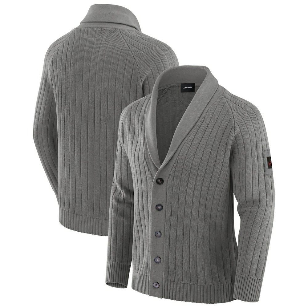 Buffalo Bills J. Palmer The Playmaker Cardigan Raglan Sweater - Graphite on sale