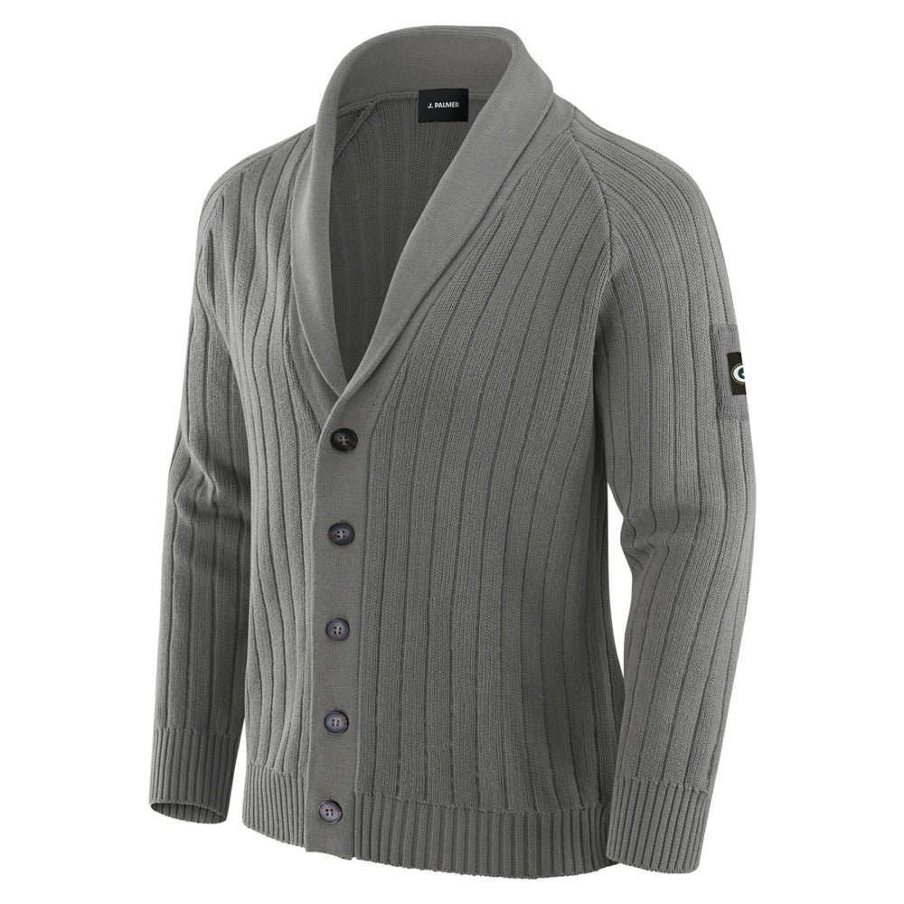 Green Bay Packers J. Palmer The Playmaker Cardigan Raglan Sweater - Graphite cheap