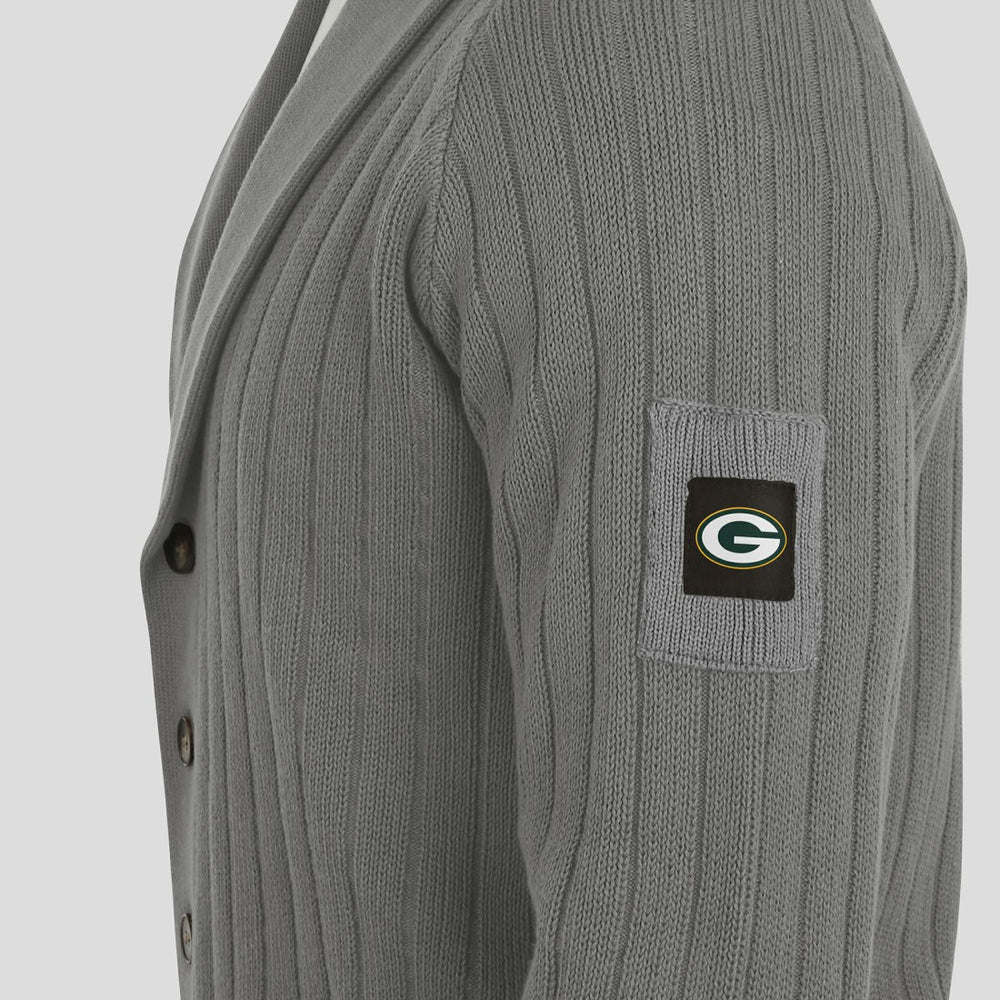 Green Bay Packers J. Palmer The Playmaker Cardigan Raglan Sweater - Graphite cheap