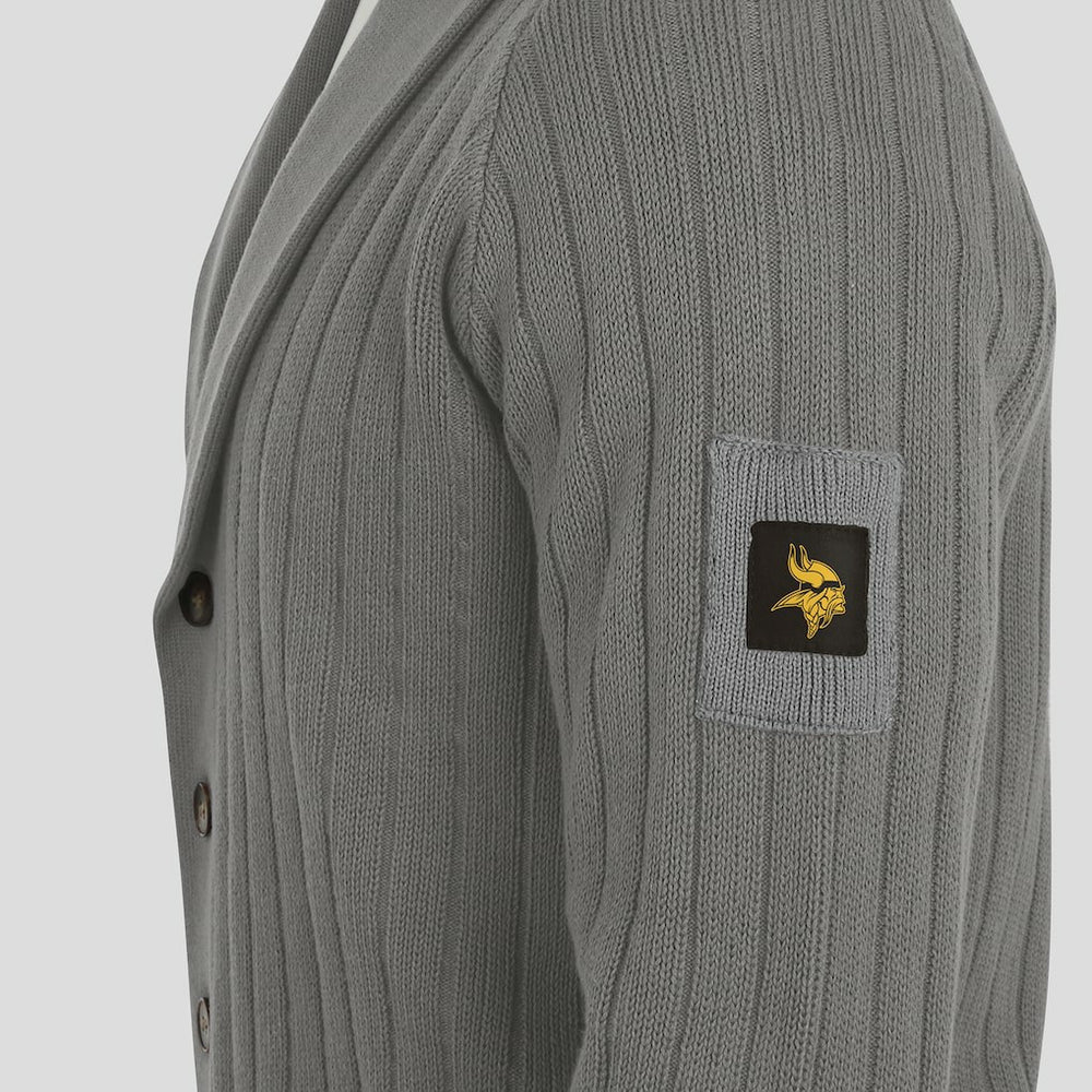 Minnesota Vikings J. Palmer The Playmaker Cardigan Raglan Sweater - Graphite cheap
