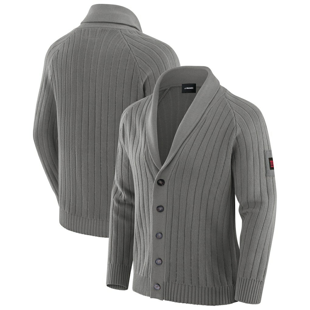 New York Giants J. Palmer The Playmaker Cardigan Raglan Sweater - Graphite on sale