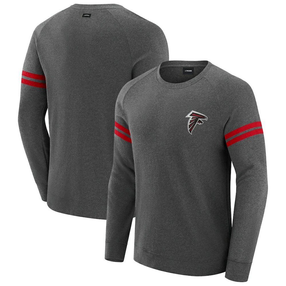 Atlanta Falcons J. Palmer Players Lounge Raglan Tri-Blend Sweatshirt - Dark Heather Gray outlet