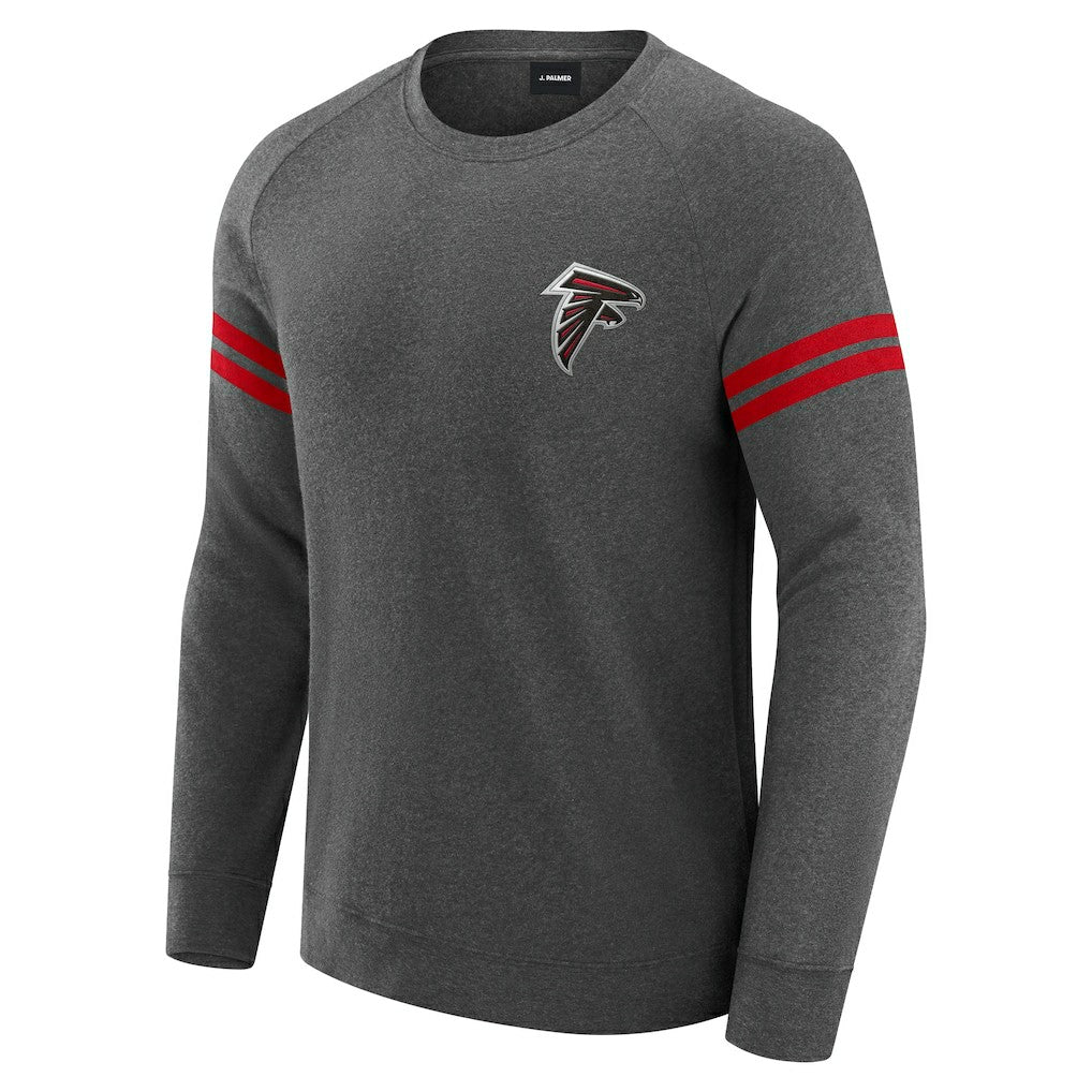 Atlanta Falcons J. Palmer Players Lounge Raglan Tri-Blend Sweatshirt - Dark Heather Gray outlet