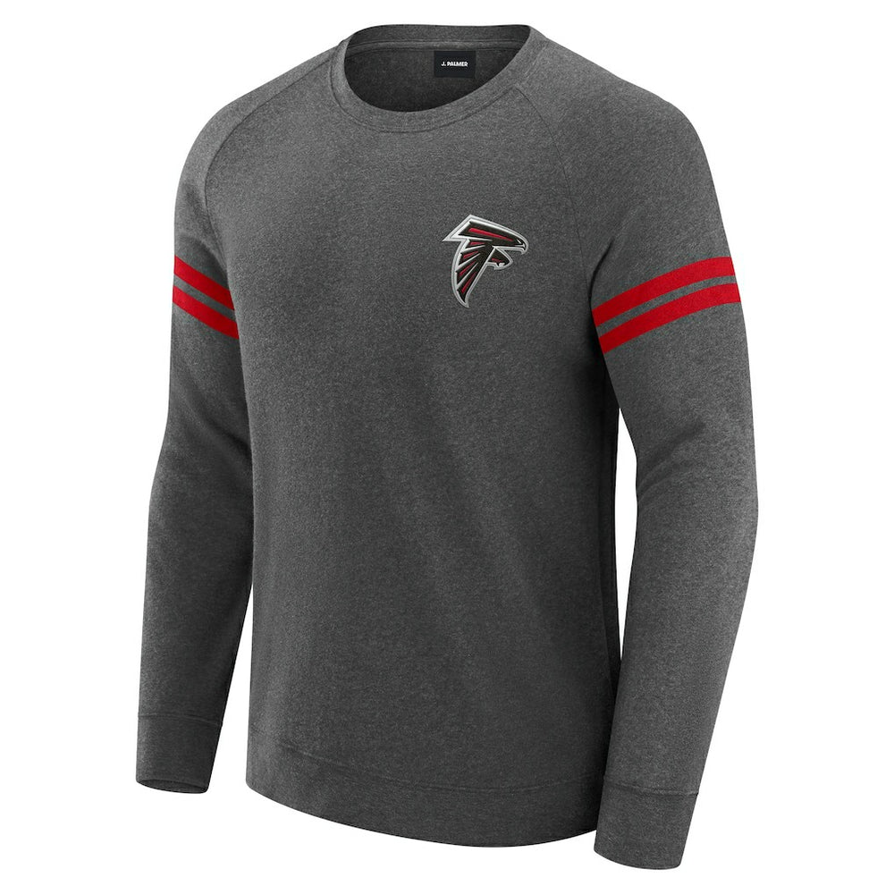 Atlanta Falcons J. Palmer Players Lounge Raglan Tri-Blend Sweatshirt - Dark Heather Gray outlet