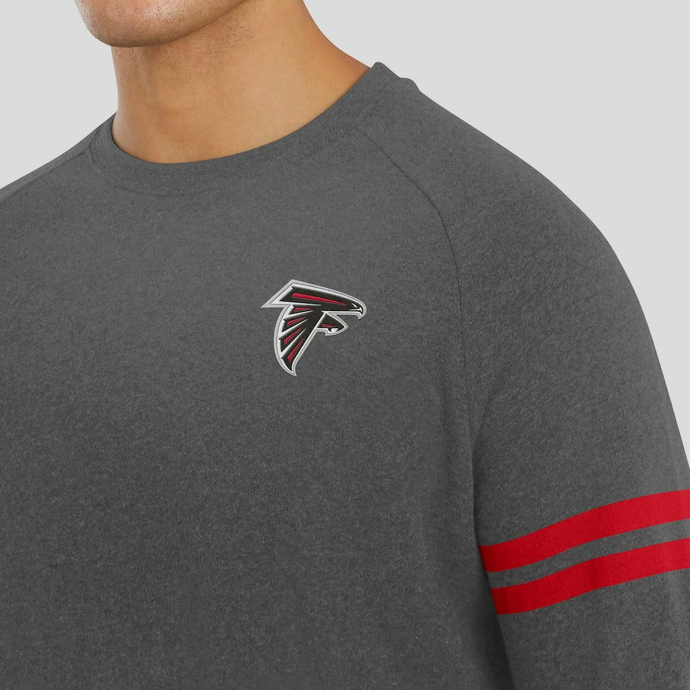 Atlanta Falcons J. Palmer Players Lounge Raglan Tri-Blend Sweatshirt - Dark Heather Gray outlet