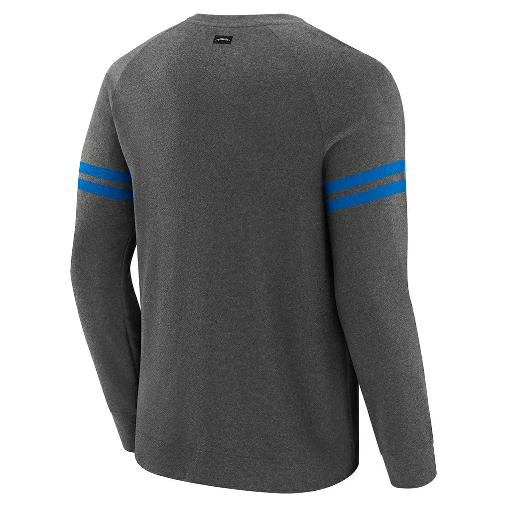 Los Angeles Chargers J. Palmer Players Lounge Raglan Tri-Blend Sweatshirt - Dark Heather Gray sale