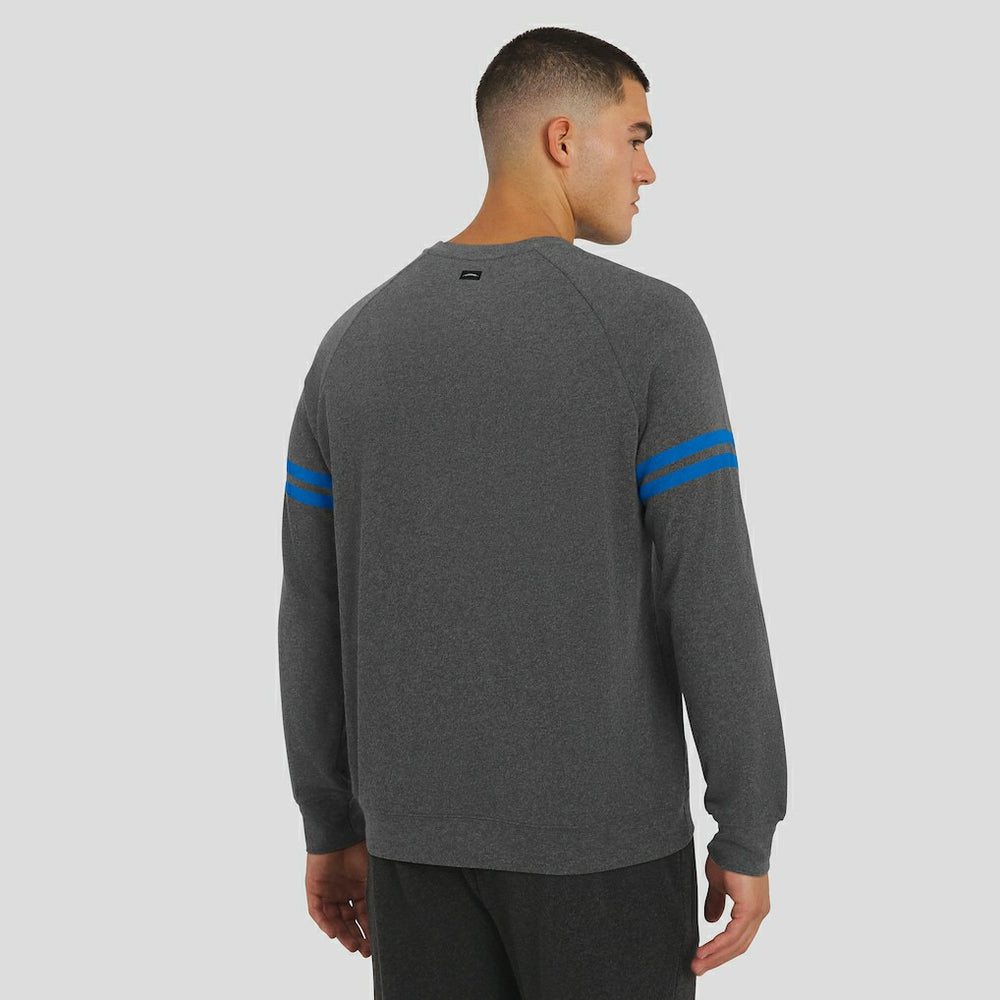 Los Angeles Chargers J. Palmer Players Lounge Raglan Tri-Blend Sweatshirt - Dark Heather Gray sale