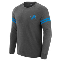 Detroit Lions J. Palmer Players Lounge Raglan Tri-Blend Sweatshirt - Dark Heather Gray discount