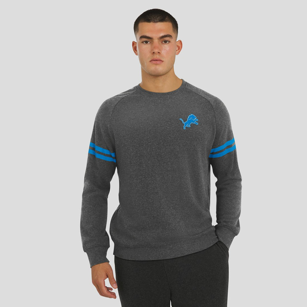 Detroit Lions J. Palmer Players Lounge Raglan Tri-Blend Sweatshirt - Dark Heather Gray discount