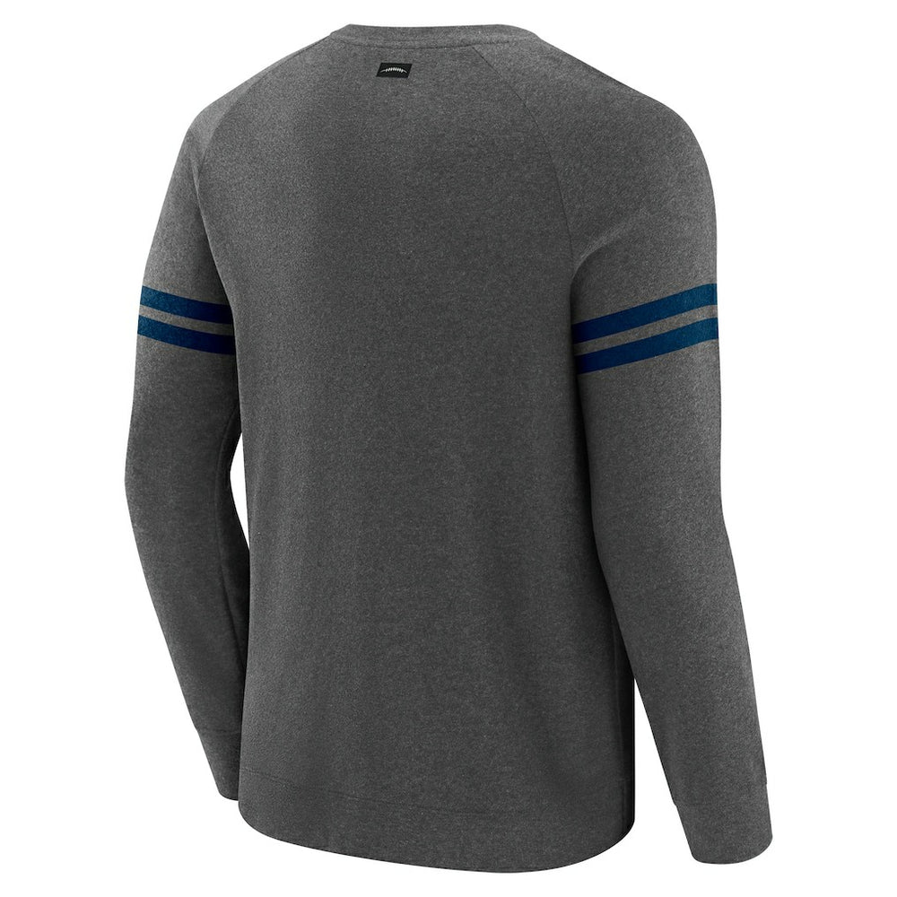 Denver Broncos J. Palmer Players Lounge Raglan Tri-Blend Sweatshirt - Dark Heather Gray outlet