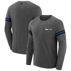 Seattle Seahawks J. Palmer Players Lounge Raglan Tri-Blend Sweatshirt - Dark Heather Gray for sale