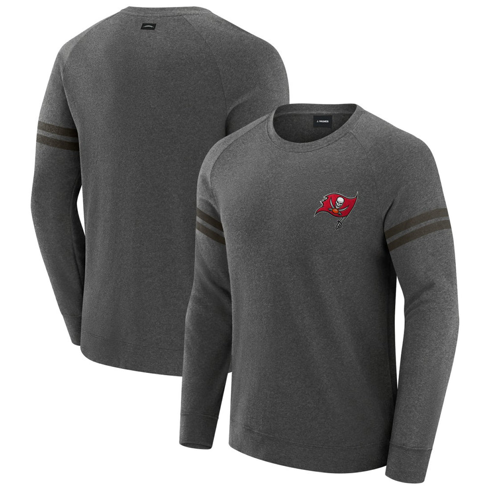 Tampa Bay Buccaneers J. Palmer Players Lounge Raglan Tri-Blend Sweatshirt - Dark Heather Gray outlet