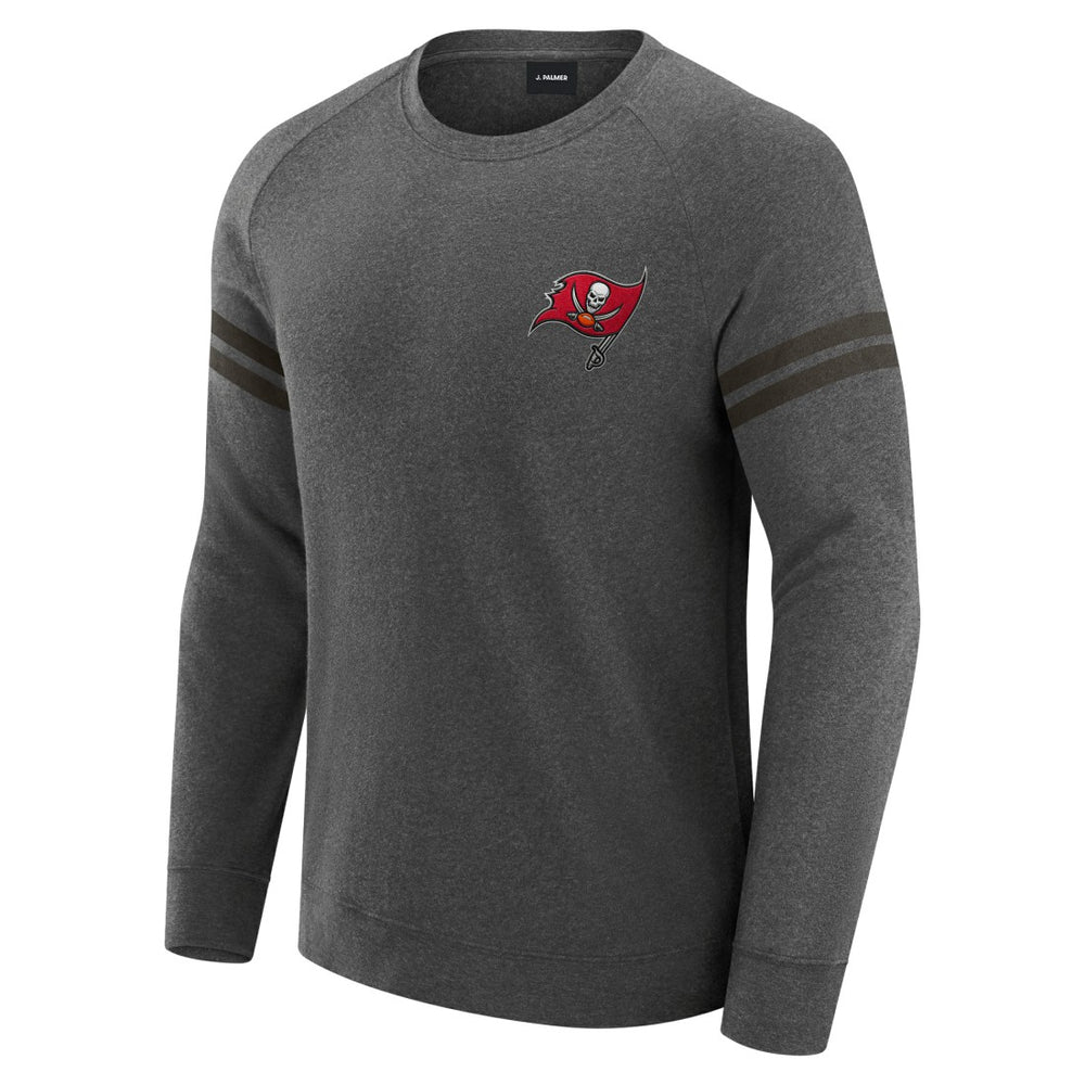 Tampa Bay Buccaneers J. Palmer Players Lounge Raglan Tri-Blend Sweatshirt - Dark Heather Gray outlet