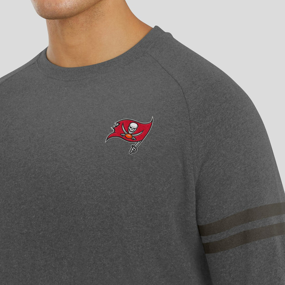 Tampa Bay Buccaneers J. Palmer Players Lounge Raglan Tri-Blend Sweatshirt - Dark Heather Gray outlet