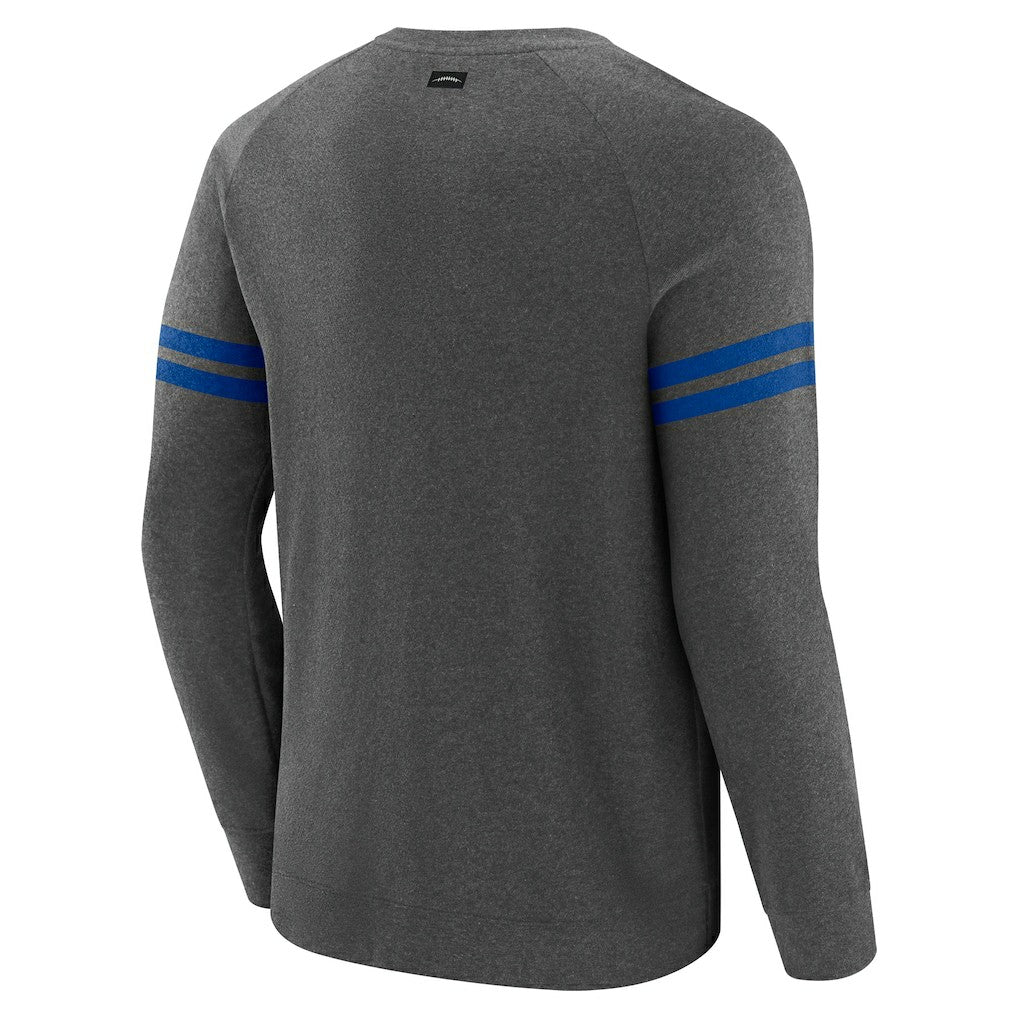 Buffalo Bills J. Palmer Players Lounge Raglan Tri-Blend Sweatshirt - Dark Heather Gray sale