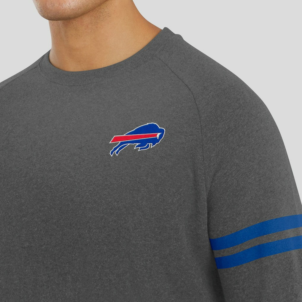 Buffalo Bills J. Palmer Players Lounge Raglan Tri-Blend Sweatshirt - Dark Heather Gray sale