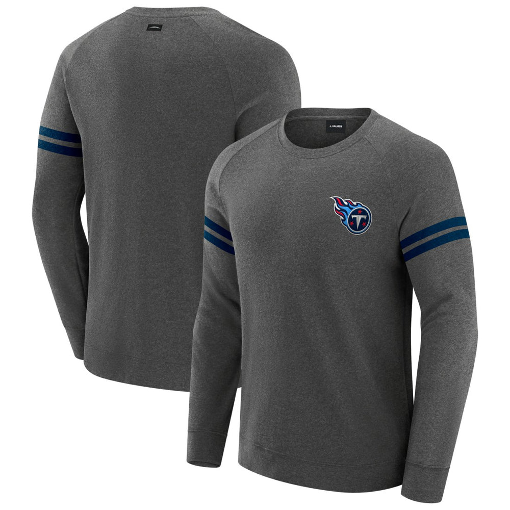 Tennessee Titans J. Palmer Players Lounge Raglan Tri-Blend Sweatshirt - Dark Heather Gray cheap