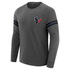 Houston Texans J. Palmer Players Lounge Raglan Tri-Blend Sweatshirt - Dark Heather Gray cheap