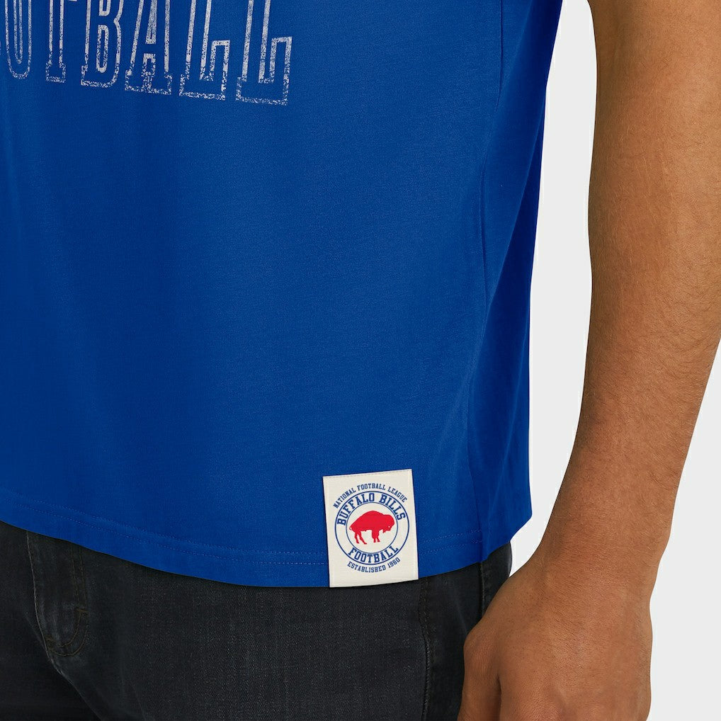 Buffalo Bills Darius Rucker Collection Distressed Throwback Shoulder Stripe T-Shirt - Royal for sale