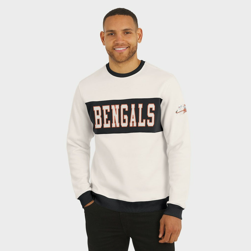 Cincinnati Bengals Darius Rucker Collection Colorblock Pullover Sweatshirt - Cream discount