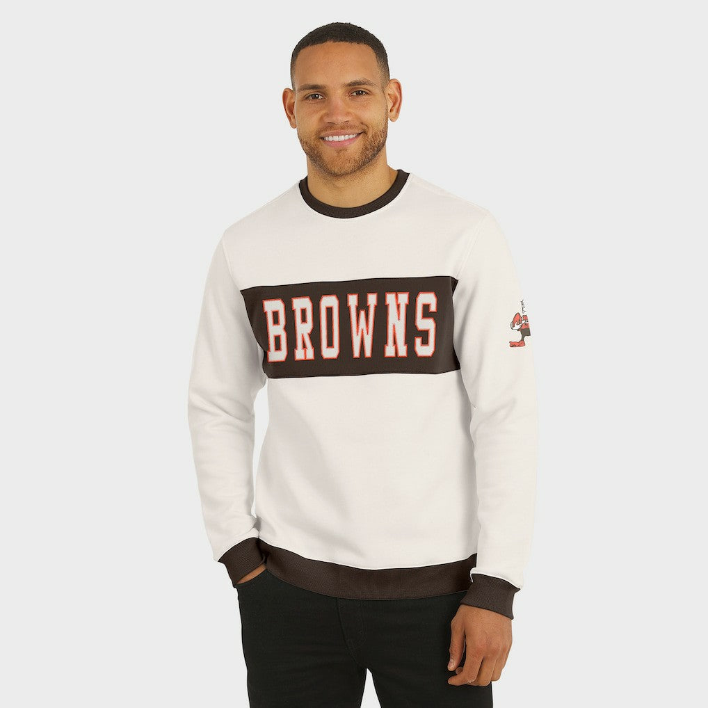 Cleveland Browns Darius Rucker Collection Colorblock Pullover Sweatshirt - Cream online