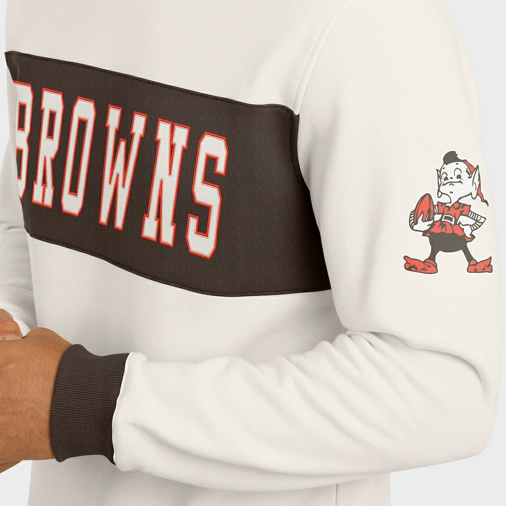 Cleveland Browns Darius Rucker Collection Colorblock Pullover Sweatshirt - Cream online