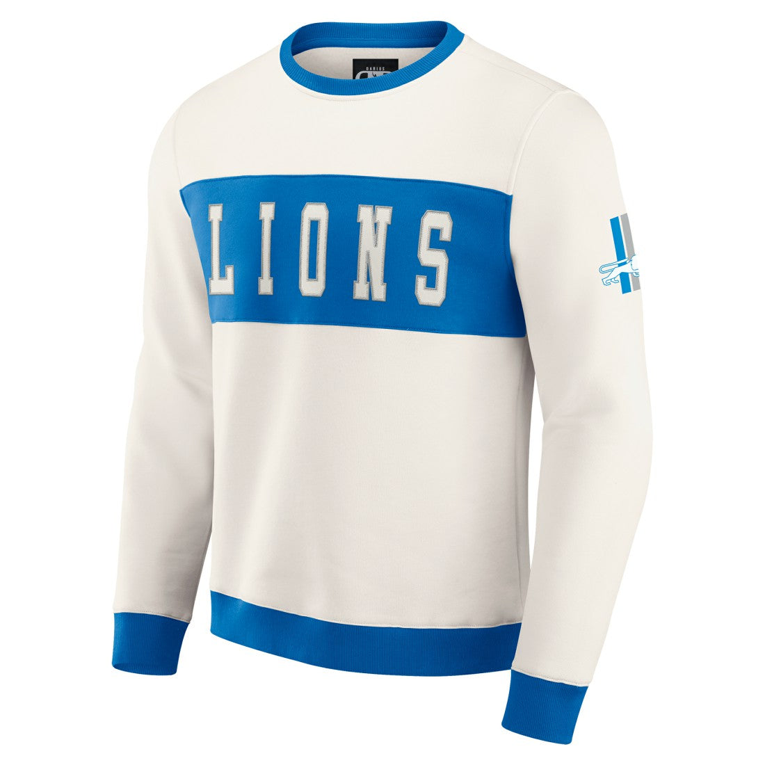 Detroit Lions Darius Rucker Collection Colorblock Pullover Sweatshirt - Cream for sale