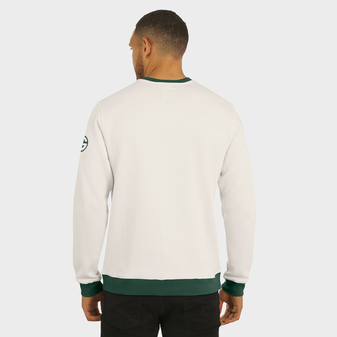 Green Bay Packers Darius Rucker Collection Colorblock Pullover Sweatshirt - Cream discount