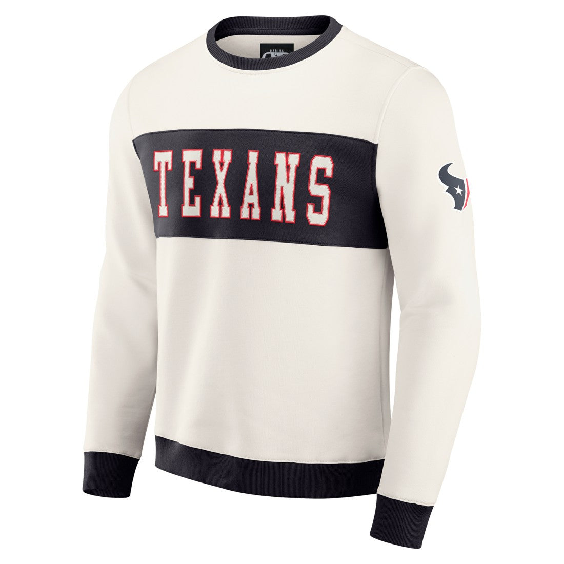 Houston Texans Darius Rucker Collection Colorblock Pullover Sweatshirt - Cream discount