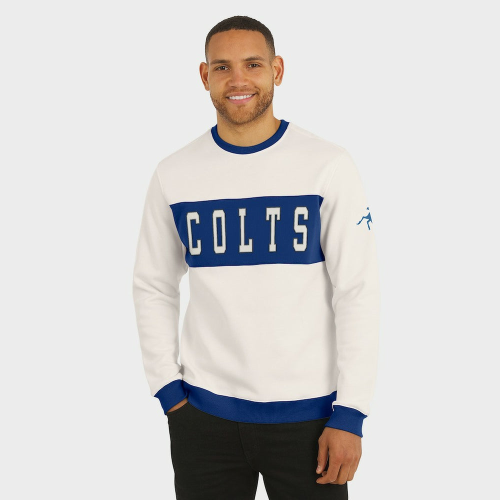 Indianapolis Colts Darius Rucker Collection Colorblock Pullover Sweatshirt - Cream sale