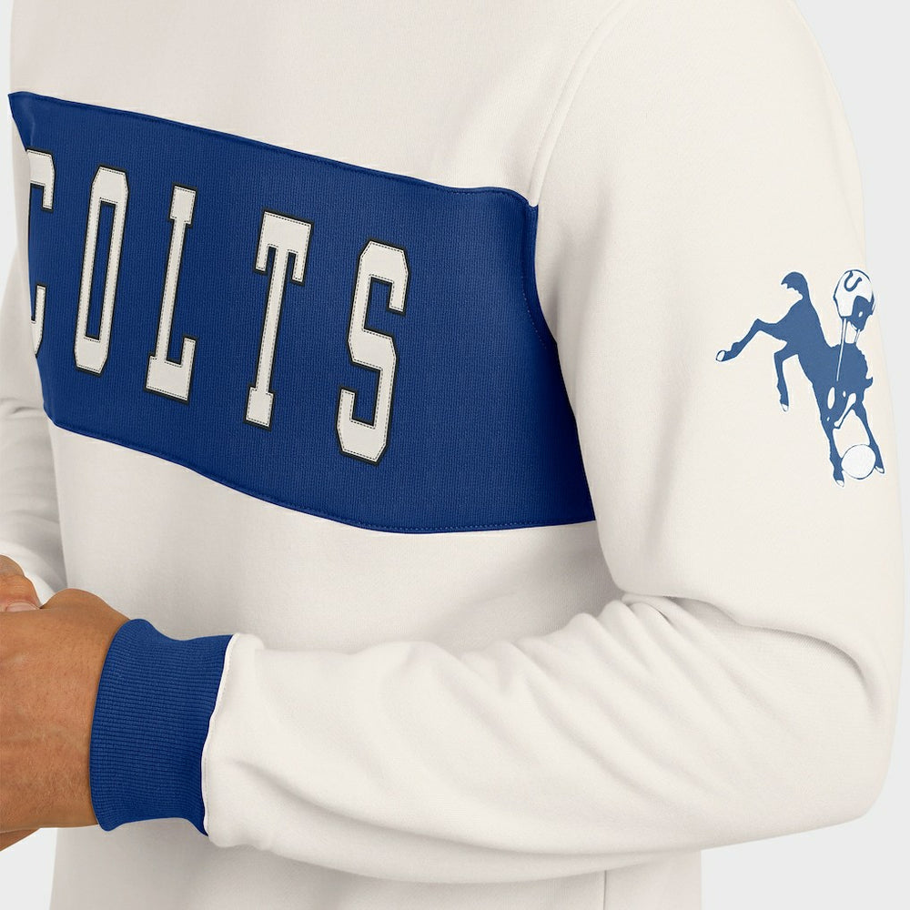 Indianapolis Colts Darius Rucker Collection Colorblock Pullover Sweatshirt - Cream sale