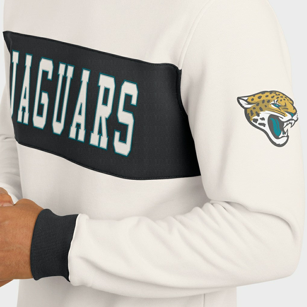 Jacksonville Jaguars Darius Rucker Collection Colorblock Pullover Sweatshirt - Cream outlet