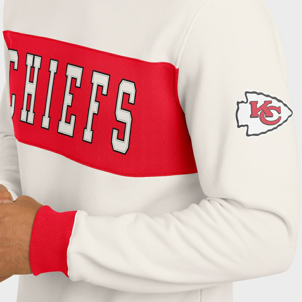 Kansas City Chiefs Darius Rucker Collection Colorblock Pullover Sweatshirt - Cream outlet