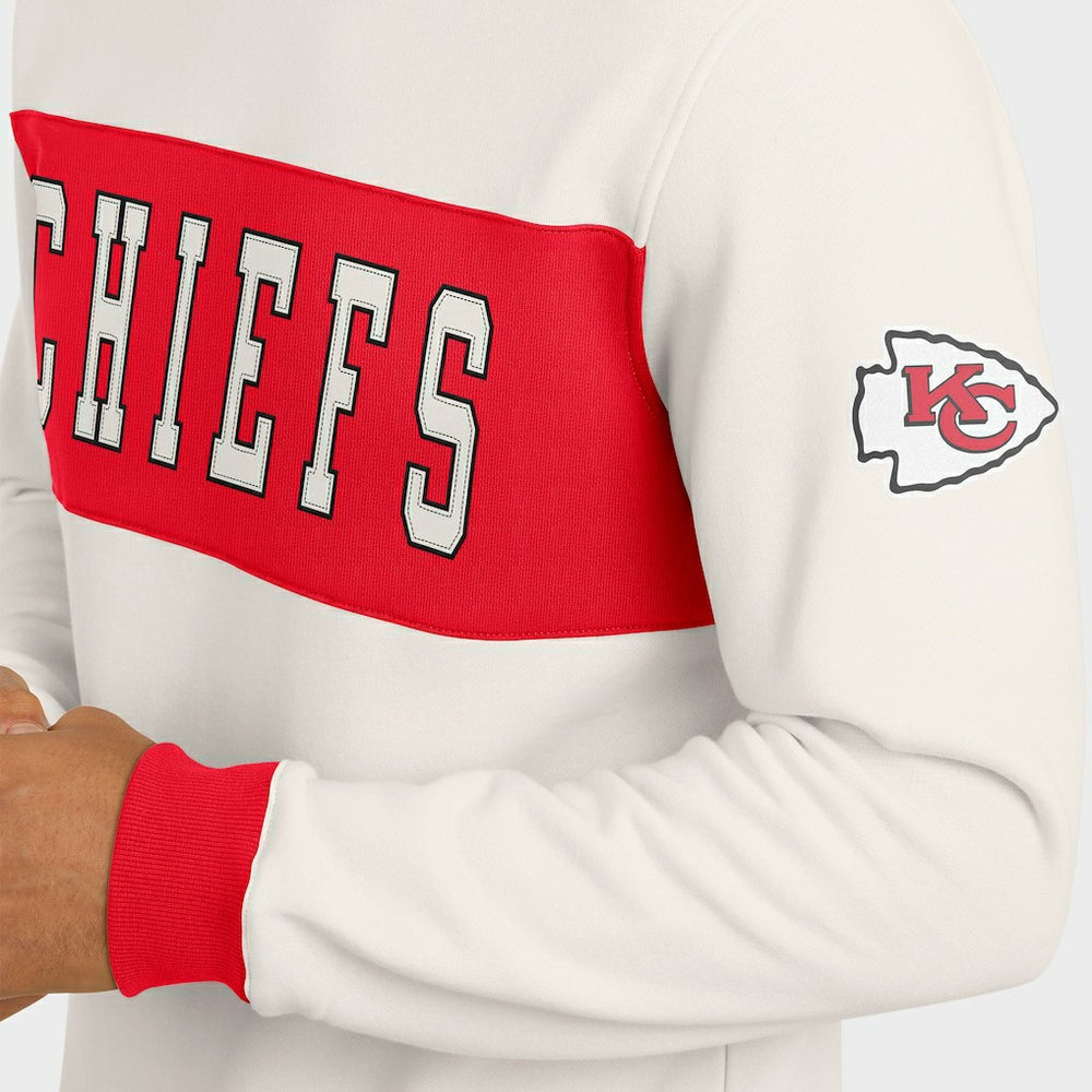 Kansas City Chiefs Darius Rucker Collection Colorblock Pullover Sweatshirt - Cream outlet