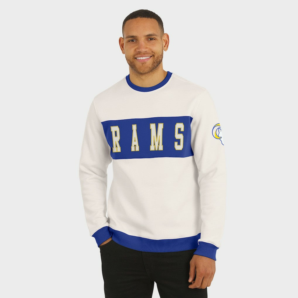 Los Angeles Rams Darius Rucker Collection Colorblock Pullover Sweatshirt - Cream for sale