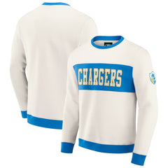 Los Angeles Chargers Darius Rucker Collection Colorblock Pullover Sweatshirt - Cream online