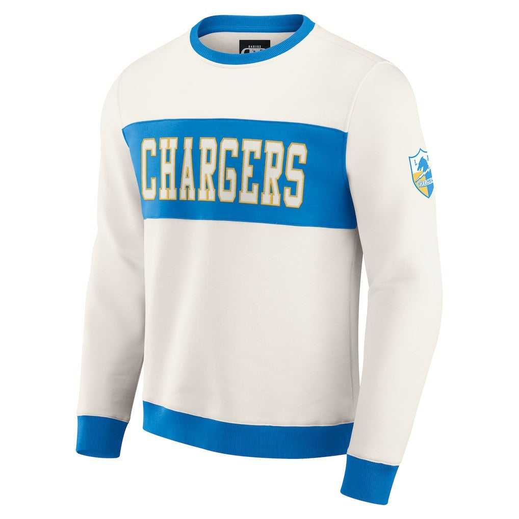 Los Angeles Chargers Darius Rucker Collection Colorblock Pullover Sweatshirt - Cream online