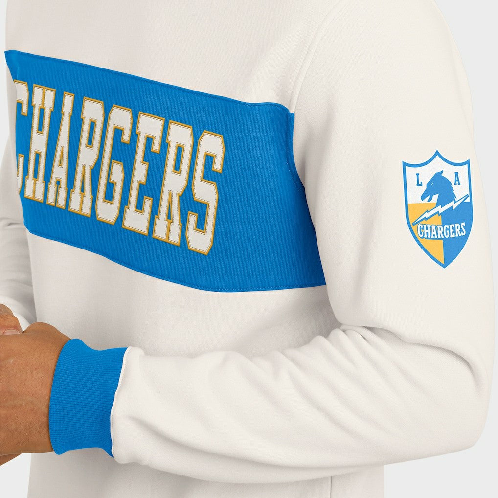 Los Angeles Chargers Darius Rucker Collection Colorblock Pullover Sweatshirt - Cream online