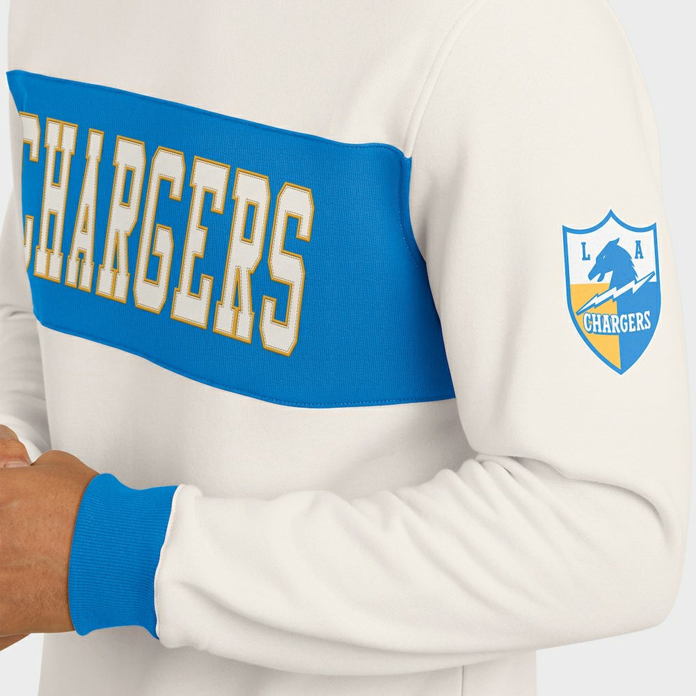 Los Angeles Chargers Darius Rucker Collection Colorblock Pullover Sweatshirt - Cream online