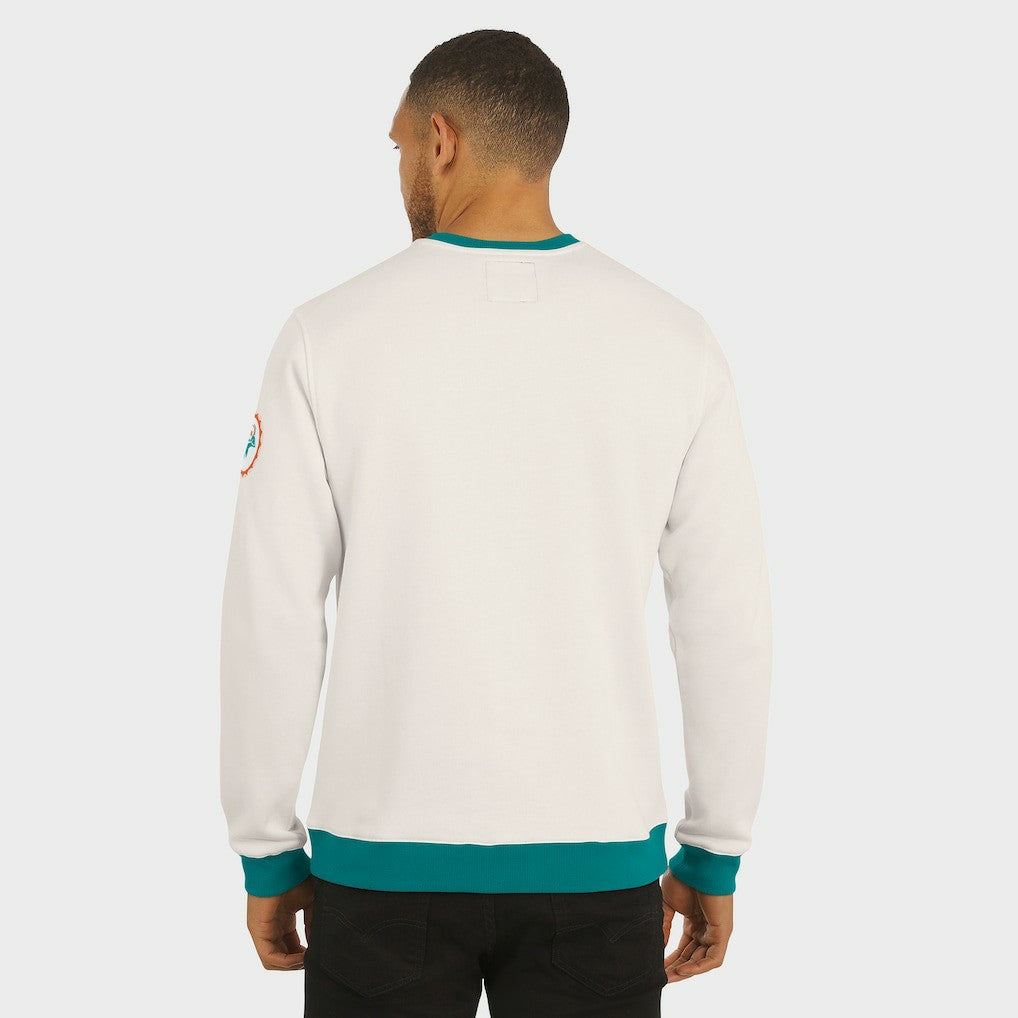 Miami Dolphins Darius Rucker Collection Colorblock Pullover Sweatshirt - Cream cheap