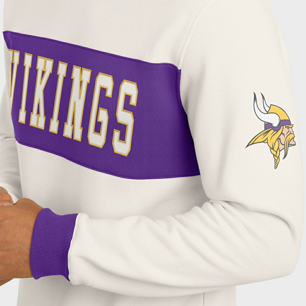 Minnesota Vikings Darius Rucker Collection Colorblock Pullover Sweatshirt - Cream online
