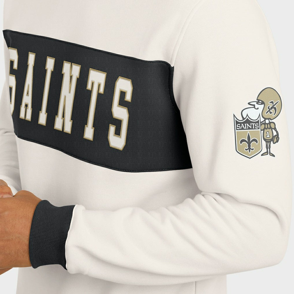 New Orleans Saints Darius Rucker Collection Colorblock Pullover Sweatshirt - Cream discount