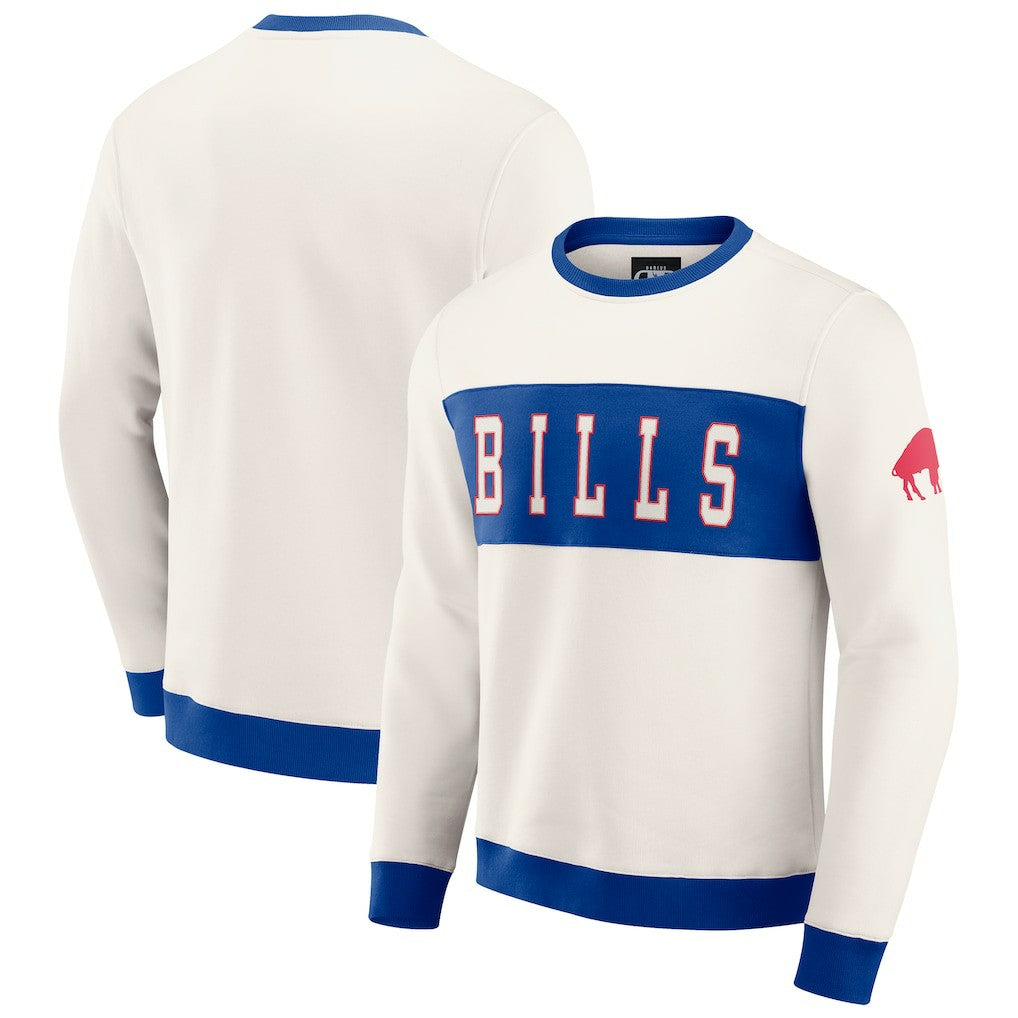 Buffalo Bills Darius Rucker Collection Colorblock Pullover Sweatshirt - Cream discount